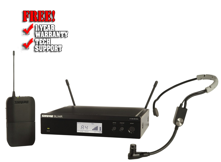 Shure BLX14R/SM35 Wireless Headset Microphone System, Band H9 (512-542 MHz)