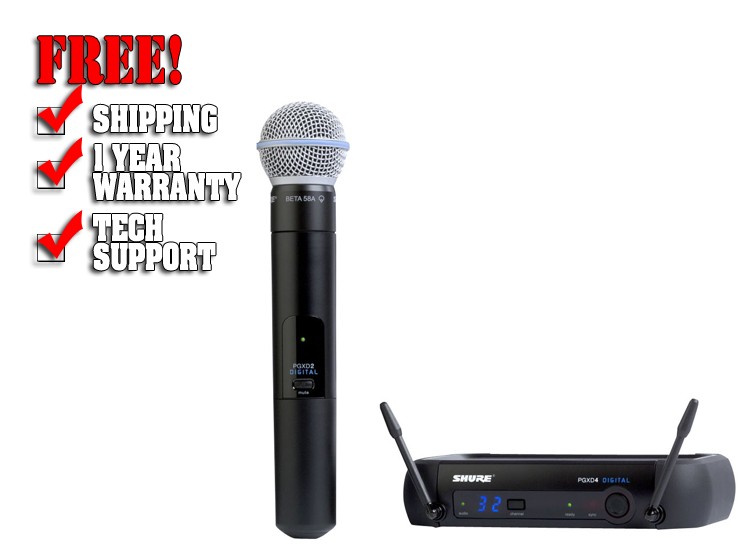 Shure PGX Digital Handheld Wireless Microphone System with Beta 58A