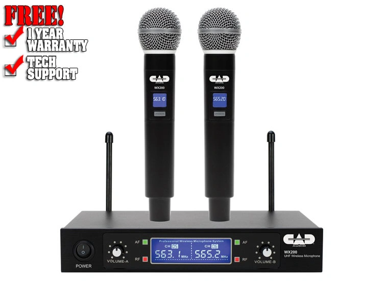 CAD Audio AMS-WX200 UHF Wireless Dual Handheld Microphone System