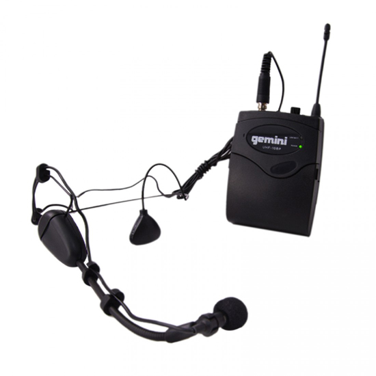 Gemini UHF-01HL Single Channel Headset/Lavalier Wireless Microphone System