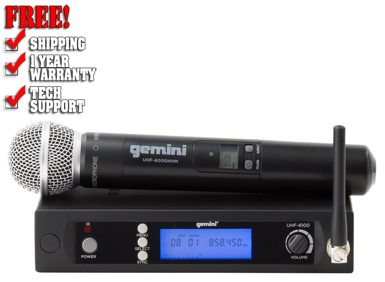 Gemini UHF-6100M UHF Handheld Wireless Mic System