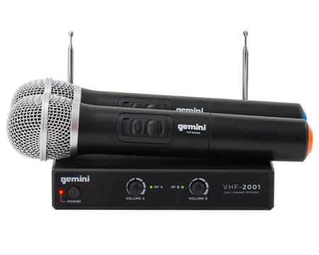 Gemini VHF-02M VHF Dual Wireless Handheld Mic