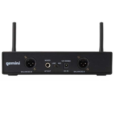 Gemini UHF6200HL UHF Dual Headset Lavalier Bodypack Wireless Microphone Multi-Channel