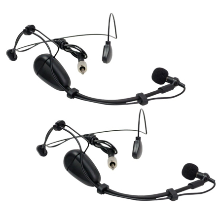 Gemini UHF6200HL UHF Dual Headset Lavalier Bodypack Wireless Microphone Multi-Channel