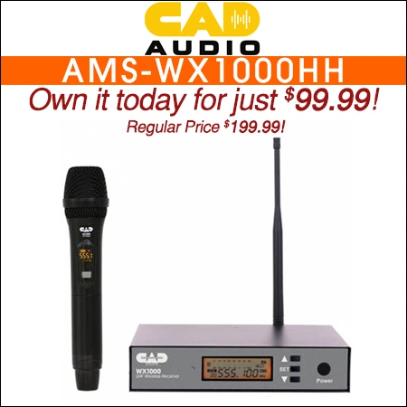 CAD Audio AMS-WX1000HH UHF Wireless Handheld Microphone System