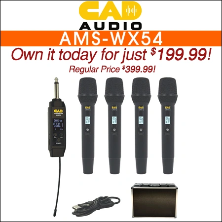 CAD Audio AMS-WX54 4-Channel Wireless Handheld Microphone System