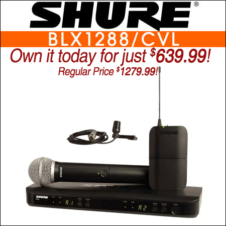 Shure BLX1288/CVL Combo Wireless System w/ Handheld & Lavalier
