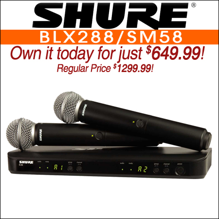 Shure BLX288/SM58 Dual SM58 Wireless Vocal System