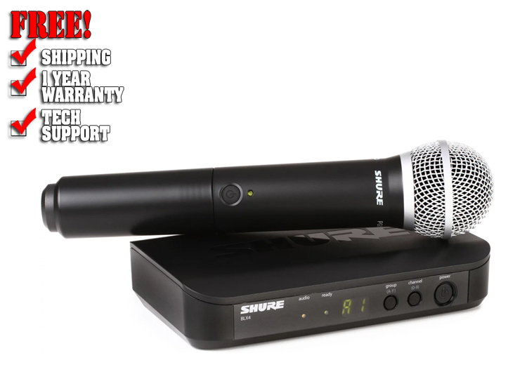Shure BLX24/PG58 Wireless Handheld Microphone System - H10 Band