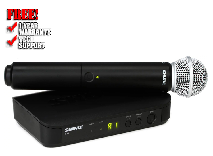 Shure BLX24/SM58 Wireless Handheld Microphone System - H10 Band