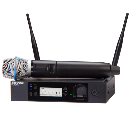 Shure GLXD24R+/B87A Digital Wireless Rack System with BETA®87A Vocal Microphone