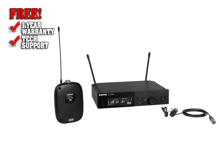 Shure SLXD14/85 Wireless System with SLXD1 Bodypack Transmitter and WL185 Lavalier Microphone