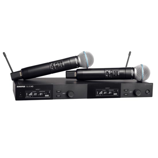 Shure SLXD24D/B58 Dual Wireless System with 2 SLXD2/B58 Handheld Transmitters