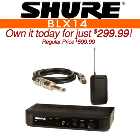  Shure BLX14 Wireless Instrument System 