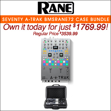 Rane Seventy A-trak Signature Edition + Odyssey BMSRANE72 Case Bundle