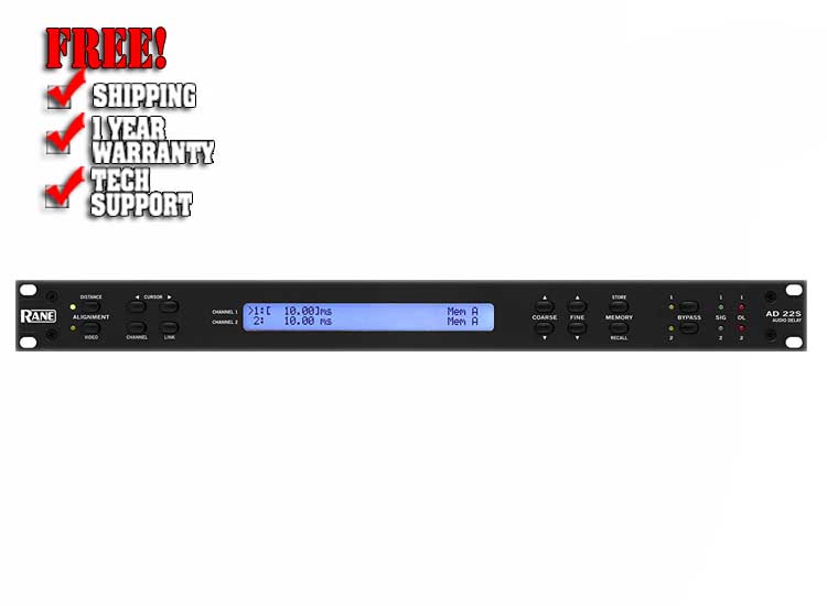 Rane Commercial AD 22S Audio Delay