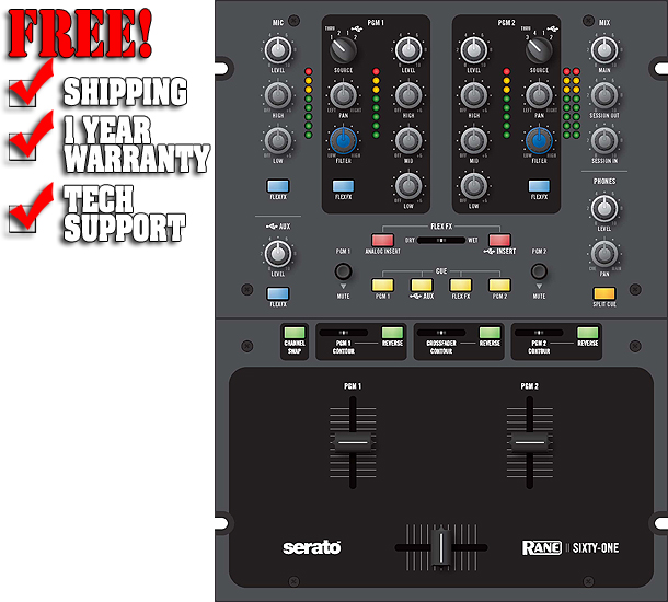 Rane SIXTYONE DJ Mixers Chicago DJ Equipment 123DJ