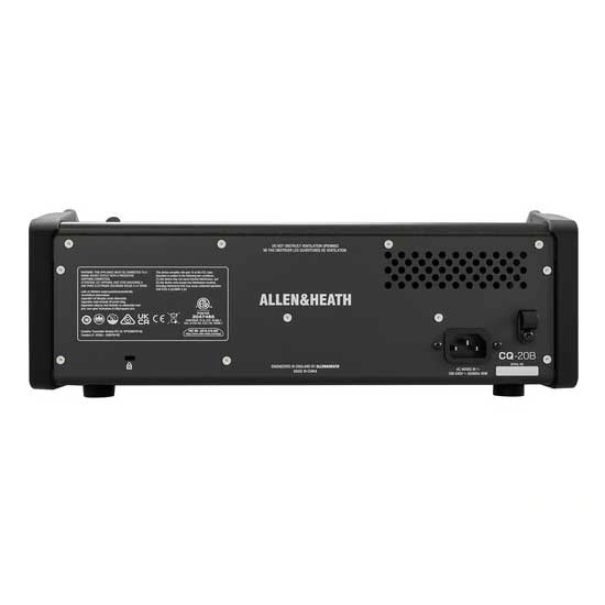 Allen & Heath CQ-20B Rear Panel With XLR Outputs And Connectivity
