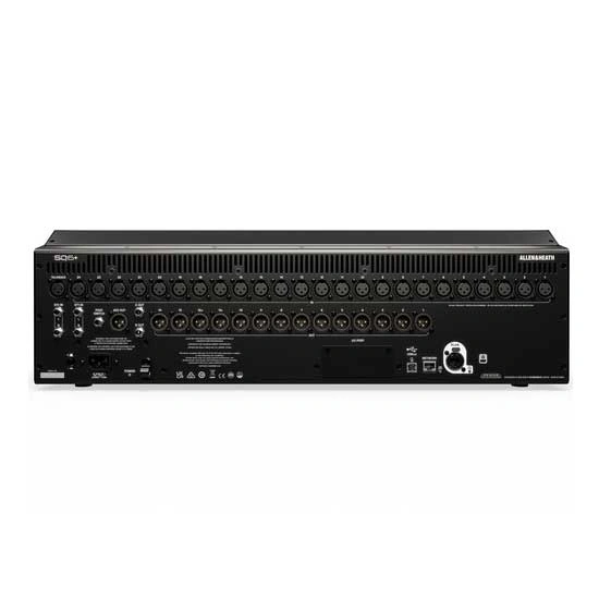 Allen & Heath SQ6+ Digital Mixer Rear Panel With Audio And Connectivity Ports