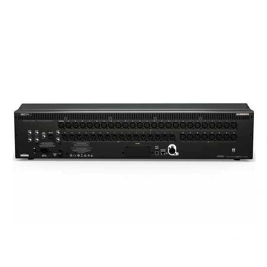 Allen & Heath SQ7+ Digital Mixer Rear Panel With Audio And Connectivity Ports