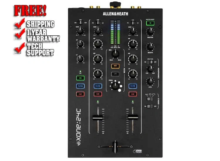 Allen & Heath Xone:24C 2+1 Channel Analog DJ Mixer with USB