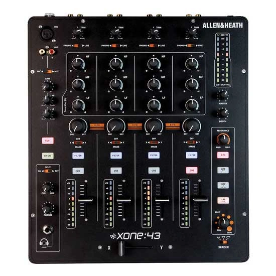 Allen & Heath Xone:43 4+1 Channel Analogue DJ Mixer Front View