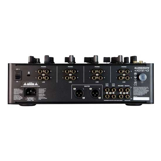 Allen & Heath Xone:43 Rear Panel Inputs and Outputs
