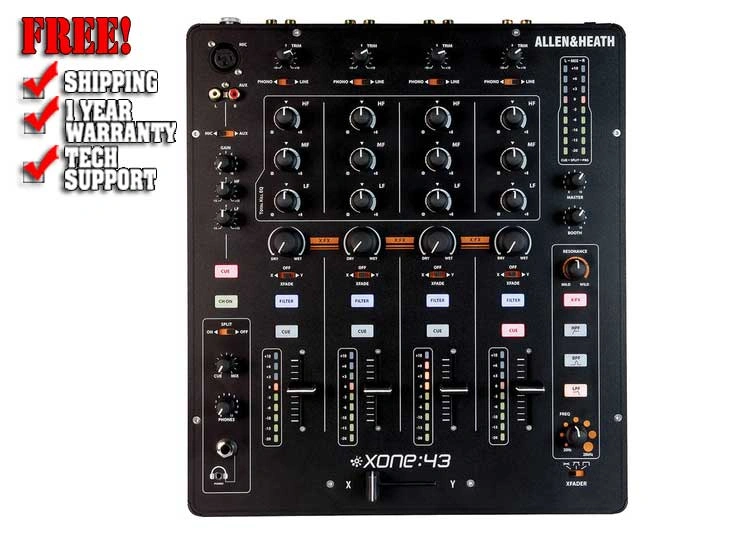 Allen & Heath Xone:43 4+1 Channel Analogue DJ Mixer