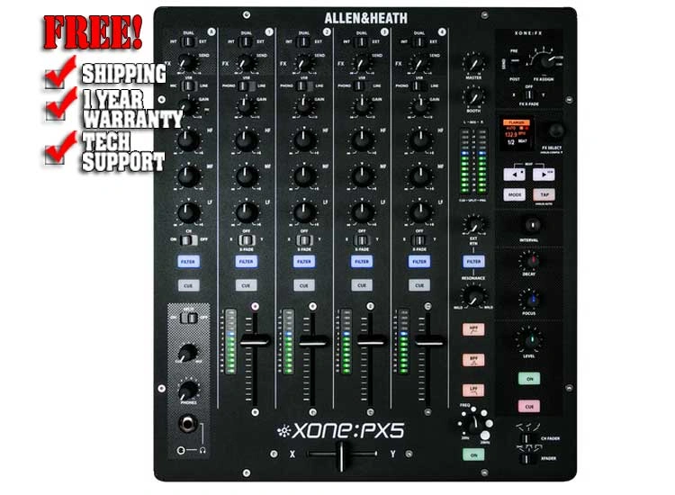 Allen & Heath Xone:PX5 4+1 Channel DJ Mixer with USB & FX