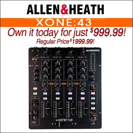 Allen & Heath Xone:43 4+1 Channel Analogue DJ Mixer