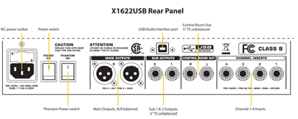 Behringer XENYX QX1622USB Table de Mixage Petit Format