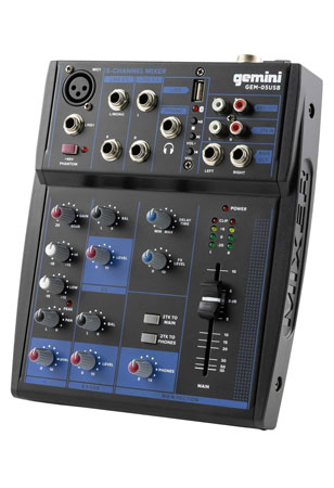 Gemini GEM-05USB 5 Channel USB Mixer