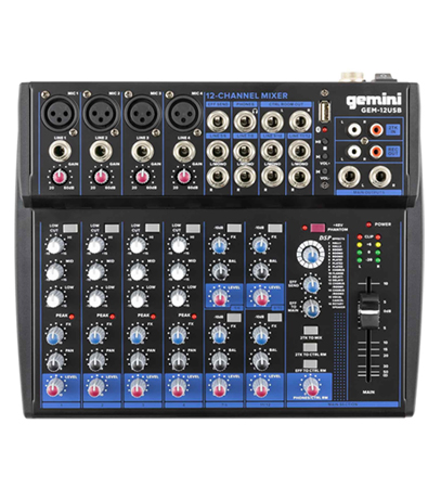 Gemini GEM-12USB 12 Channel USB Mixer