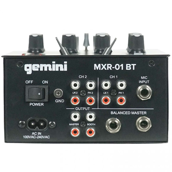 Gemini MXR01BT and (2) Gemini TT-4000 DJ Turntables Package