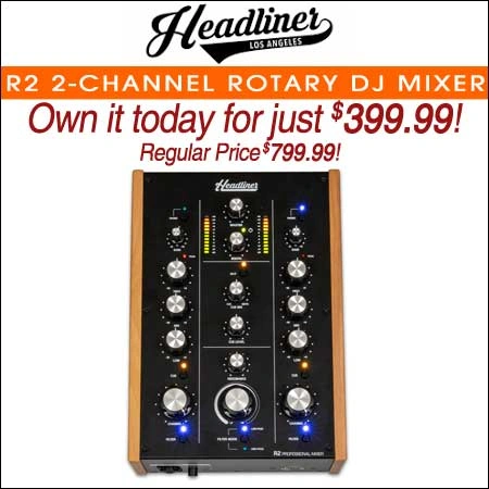 Headliner R2 2-Channel Rotary DJ Mixer