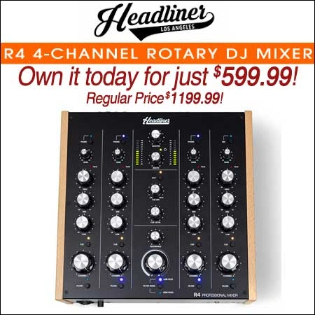 Headliner R4 4-Channel Rotary DJ Mixer