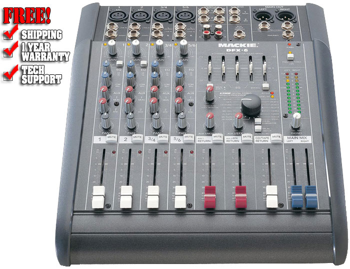 Mackie DFX6 6 Channel Integrated Live Sound Mixer | eBay