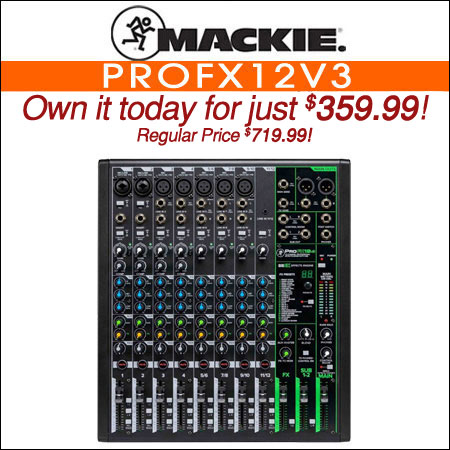 Mackie ProFX12V3 12 Channel Professional Effects Mixer with USB