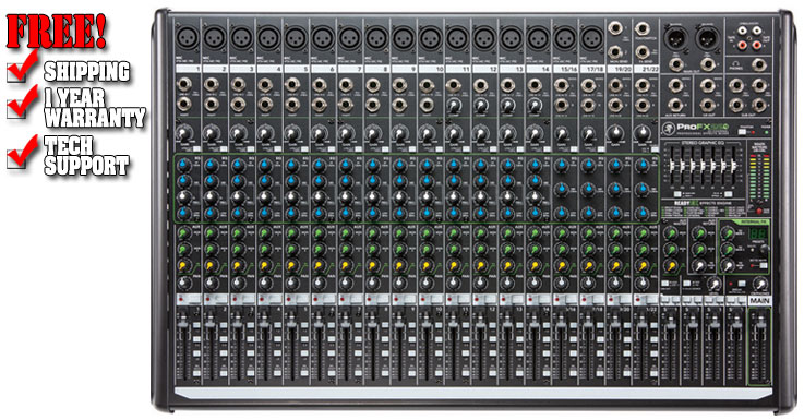 Mackie ProFX22v2 22-Channel 4-Bus FX Mixer with USB