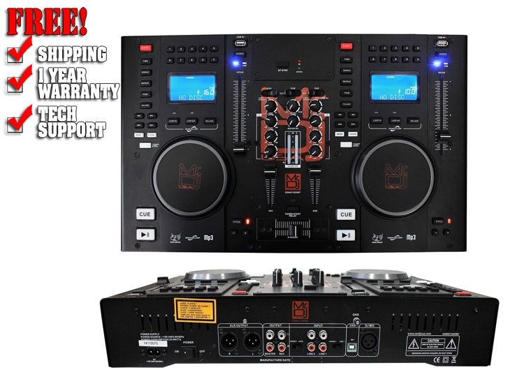 Mr. Dj CDMIX1000BT PROFESSIONAL DUAL CD PLAYER WITH MIXER