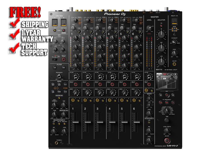 Pioneer DJ DJM-V10-LF 6-channel DJ mixer 