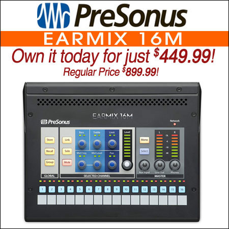 PreSonus EarMix 16M 16x2 AVB-Networked Personal Monitor Mixer