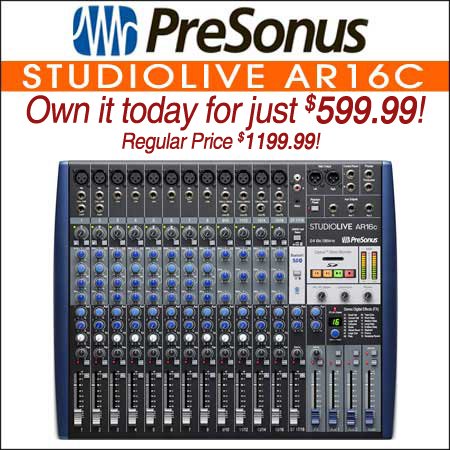 PreSonus StudioLive AR16c 18-Channel USB-C Hybrid Digital/Analog Performance Mixer