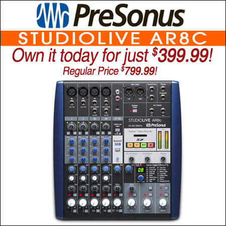 PreSonus StudioLive AR8c 8-Channel USB-C Hybrid Digital/Analog Performance Mixer