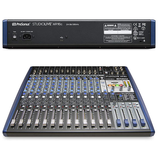 PreSonus StudioLive AR16c 18-Channel USB-C Hybrid Digital/Analog Performance Mixer