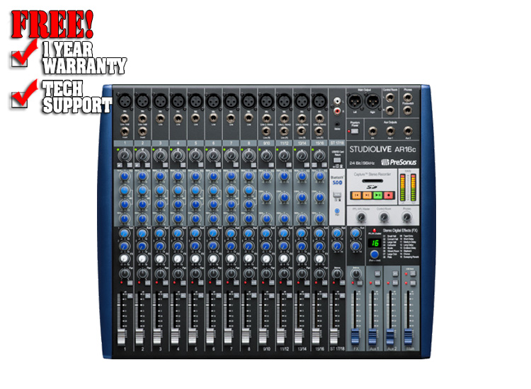 PreSonus StudioLive AR16c 18-Channel USB-C Hybrid Digital/Analog Performance Mixer