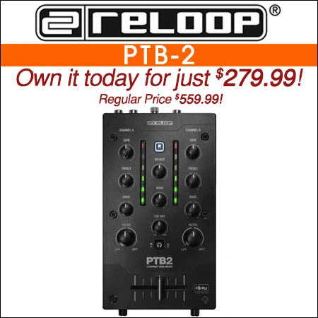 Reloop PTB-2 Portable 2+1-Channel DJ Mixer