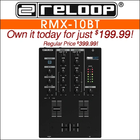 Reloop RMX-10BT 2-Channel Bluetooth DJ Mixer