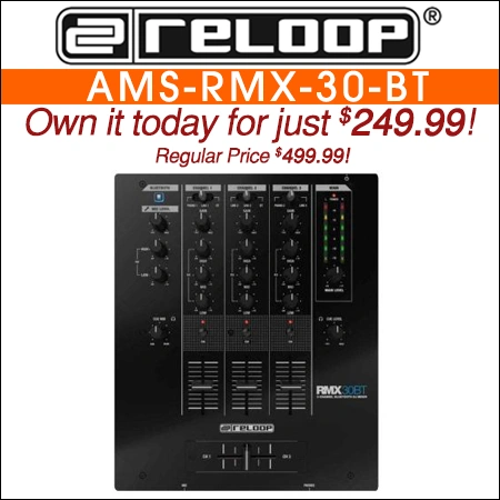 Reloop RMX-30 BT 3-Channel Bluetooth DJ Mixer