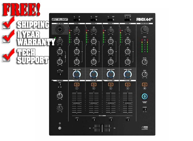 Reloop RMX-44 BT 4-Channel Bluetooth Club DJ Mixer